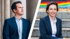 Martina Kuensberg Sarre und Christoph Wiederkehr von der österreichischen partei neos sprechen über die Bildungspolitik 