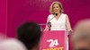 Beate Meinl-Reisinger ist die wiedergewählte Klubobfrau und Vorsitzende der NEOS Partei in Österreich