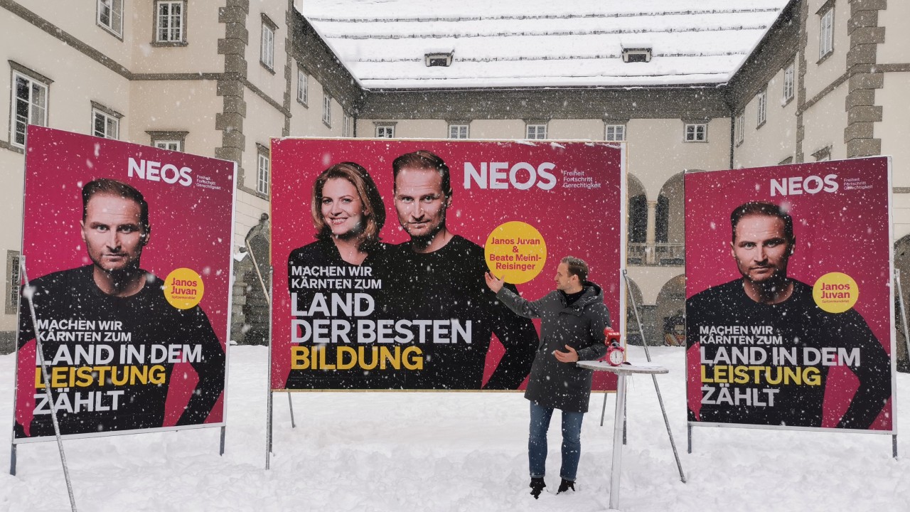 NEOS Präsentieren Plakate: Bildung Ist Etwas Wert Und Leistung Muss ...