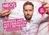 NEOS-Spitzenkandidat Christoph Schneider (ein Kandidat, der Transparenz für Burgenland will) präsentierte in Eisenstadt seine Plakate und Themen zur Landtagswahl. Hier sieht man, wie er ein unübersichtliches SPÖ Netz durchbricht, um Klarheit in der Politik zu schaffen.