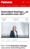 Beate Meinl-Reisinger: „Ist das wirklich mein Job?“

Neos-Chefin Beate Meinl-Reisinger muss mit der Zuschreibung leben, die Verhandlungen mit ÖVP und SPÖ „gesprengt“ zu haben. Warum sie das nicht so sieht, für neue Verhandlungen „immer“ gesprächsbereit ist und was sie vom Wiener Bürgermeister erwartet hätte, erklärt sie im News-Interview.